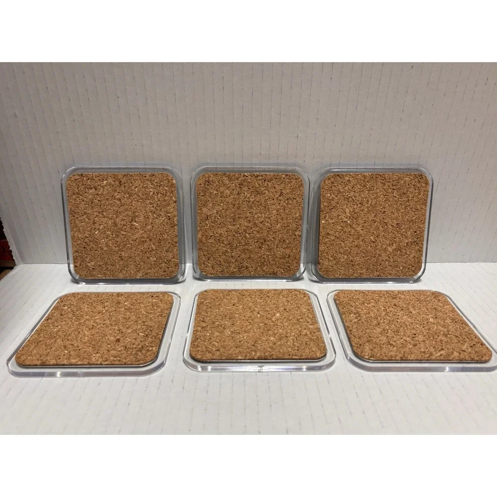 Isle of Wight England Drink Coasters Set of 6‎ acrylic cork back landmarks pics